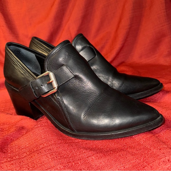 All Saints Jessie Black Leather Booties, Women’s Size 9 (EU 40), EUC‎ - Picture 1 of 13